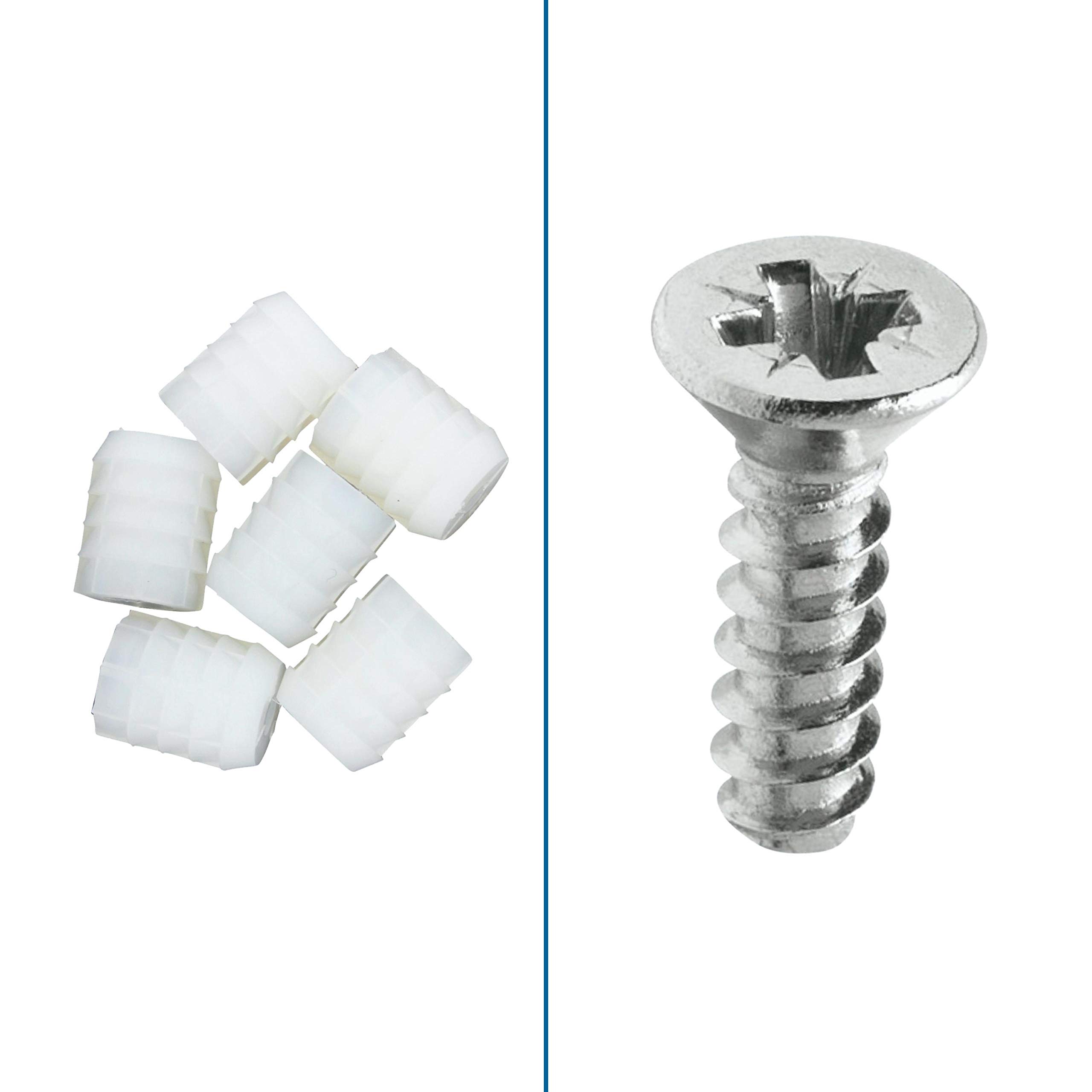 dk樣專用 Amazon.com: Rok Hardware 8 公釐塑膠鉸鏈插件,附螺絲,100 入: 家居裝修